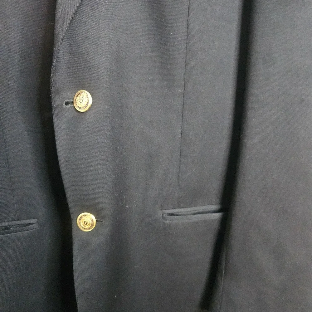 Lords‎ Of London Patrick James Men Wool Earl Jacket 44R Black Blazer Gold Button